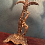 2 Beschikbaar Vintage Murano Teardrop Tafellampen Giraffe Met Palmboom! thumbnail 11