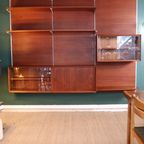 Vintage Scandinavische Teakhouten Wandkast thumbnail 19