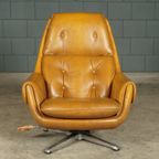 Vintage Lederen Draaifauteuil – Gustav Thams – Jaren 60 thumbnail 8