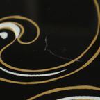 Fifties Rockabilly Salontafel Glas Conische Gouden Poten 90cm thumbnail 12