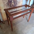 Klassieke Vitrinetafel Bijzettafel, Sidetable Afm. 100x45cm thumbnail 3