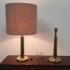 2x Regency Messing Tafellamp Baulmann Leuchten, Duitsland Jaren 80 thumbnail 7