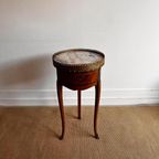Antiek Frans Louis Xv Tafel Met Marmer Blad thumbnail 8