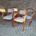 Eetkamerstoelen Dyrlund - Teakhout - Armleuningen Set Van 4 thumbnail 5