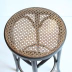 Vintage Thonet Rattan Barstool thumbnail 15