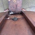Opklapbaar Antiek Eiken Salontafel Op Driepoot thumbnail 3