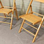 Set Van 2 Vintage Houten Klapstoelen thumbnail 9