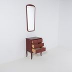 1970’s Swedish Hallway Set Of Lowboard And Mirror thumbnail 3