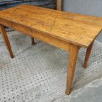 Oude Tafel Eettafel Sidetable Beukenhout 65 X 140 Cm thumbnail 4