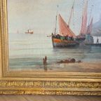 Een Stel 19e Eeuwse Zeegezichten - L. Edouard thumbnail 18