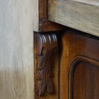 Grote En Praktische Antieke Engelse Mahoniehouten Boekenkast/ Secretaire Uit De 19e Eeuw thumbnail 14