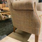 Chesterfield Fauteuil Hartis Tweed Met Leer thumbnail 5