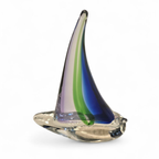 Murano Glass / Sailing Boat / 1980s thumbnail 2
