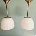 Art Deco Hanglamp In Wit Opaline (4 Stuks Beschikbaar) thumbnail 15