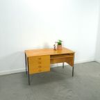 Fineer Hellerau Design Vrijstaand Bureau Met Lades Vintage thumbnail 18