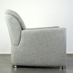 Leolux Design Fauteuil Model Fidamigo In Een Mooie Dikke Grijze Stof thumbnail 4