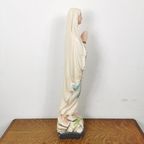 Antiek Vintage Beeld Heiligenbeeld Beeld Maria In Gips 72 thumbnail 11