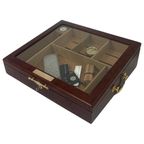 Vintage - Rosewood And Brass - Humidor For Cigars Including A Lot Of Accessories - Great Git! thumbnail 2
