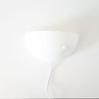 Massive Witte Schaal Lamp Vintage Wandlamp Jaren 70 Kunststof Lamp thumbnail 3