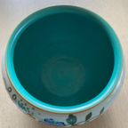 Antieke Gouds Plateel Bloem/sierpot thumbnail 4