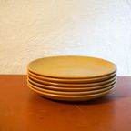 Vintage Grès Stoneware Dinner Plates * Set Of 6 * Minimal Mid-Century Tableware thumbnail 6