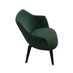 MADE.com Restvoorraad Lule Armleunstoel Draaibaar Fluweel Notenhout Groen thumbnail 5
