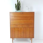 Vintage Fins Kastje Teak Fineer Secretaire thumbnail 2