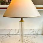Glasstube & Brass Hollywood Regency Lamp thumbnail 16