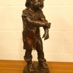 "premiere Sensation" Victorien Antoine Bastet 1883 Originele Brons. thumbnail 8