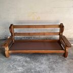 Brutalist Oak 3 Seater Sofa thumbnail 2