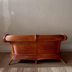Rotan Bamboe Loungeset Bank Fauteuils Design Vintage thumbnail 2