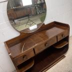 Vintage Art Deco Console Tafel /Dressoir Met Spiegel thumbnail 13