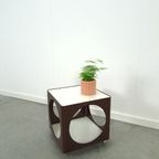 Kubus Space Age Bruine Kunststof Tafel thumbnail 9