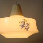 Vintage Opaline Hanging Pedant With Gilded Detailing And Floral Motive thumbnail 10