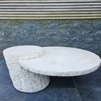 Maitland Smith Designer Salontafel Van Mactan Stone En Travertin thumbnail 10
