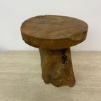 Solid Wood Tree Side Table , 1970S thumbnail 16