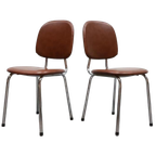 Set Van 2 Vintage Buisframe Stoelen thumbnail 2