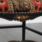 Set Van 4 Unieke En Sierlijke Antieke Franse Napoleon 3 Stoeltjes Ingelegd Met Parelmoer thumbnail 14
