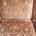 Italian Modern Carved Walnut Frame Sofa / Bank / 3 Zitsbank, 1950’S thumbnail 5