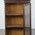 Prachtige Antieke Presenteer Kast/ Katheder/ Vitrine Kast Gemaakt Van Eikenhout Met Glazen Deur thumbnail 5