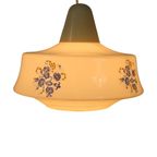 Vintage Opaline Hanging Pedant With Gilded Detailing And Floral Motive thumbnail 2