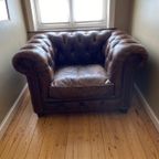 Vintage Chersterfield Club Fauteuil Cognac Leer thumbnail 8