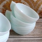 Franse Vintage Opaline Koffiekopjes (set Van 9), Jaren '30, Art Deco, Duck Egg Blue thumbnail 6