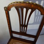 Set Van 2 Franse Louis Xvi Stoelen Met Brons En Webbing thumbnail 8