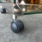 Vintage Glazen Bar Cart / Bijzettafeltje Gallotti & Radice thumbnail 5