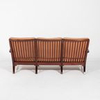 Mid-century Danish Modern 3-seats Sofa With Cognac Leather Cushions thumbnail 12