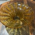 Amber Kleurige Glazen Schaal Fruitschaal Art Deco 1930 Frans thumbnail 11