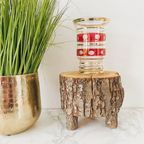 Artdeco Booms Glas De Rupel Vaas Rood Goud 1930’s thumbnail 6