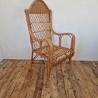 Vintage Rotan Boho Stijl Rieten Stoel thumbnail 2