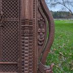 Carved Wooden Newari Window From Nepal thumbnail 11
